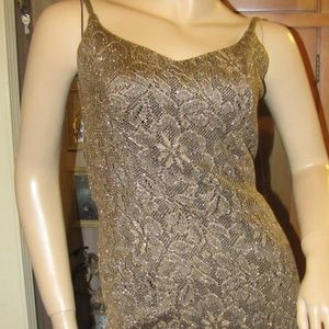 Dave & Johnny Golden Lace Vintage Dress 5-6